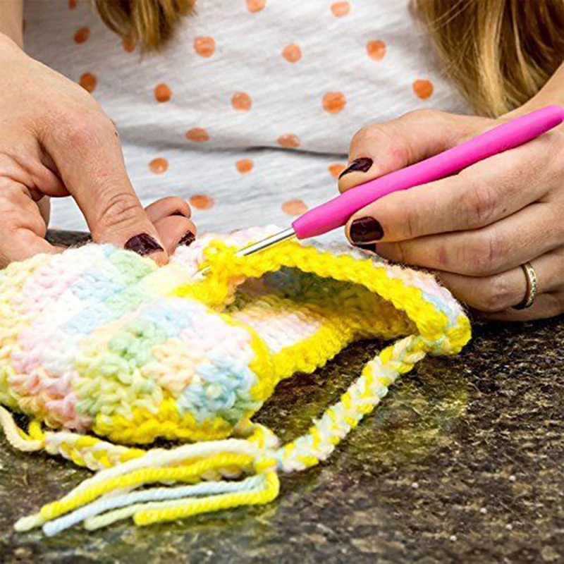 Набор мягких крючков GripCrochet 2 мм-8 мм 11 размеров с эргономичными ручками