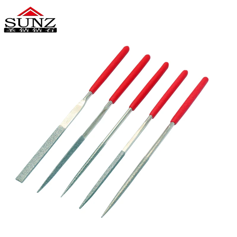 Набор алмазных игл shengzuan 4x160 мм 5 шт. керамическое дерево заточка|file set|needle file setneedle |