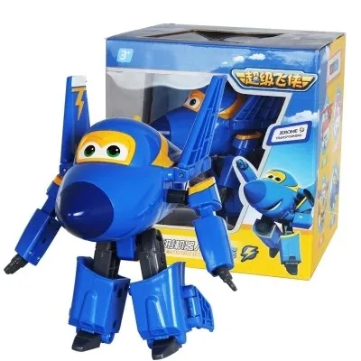 Best Sale 12cm Super Wings ABS Planes Transformation Robot Airplane Brinquedos JETT Action Figures Toys With Original Box | Игрушки и