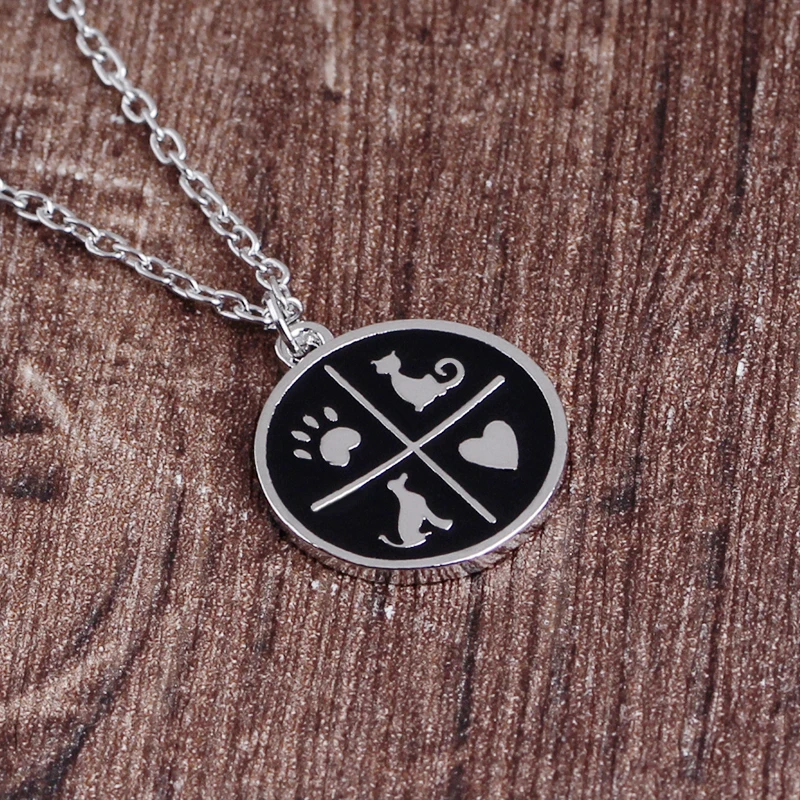 Ожерелье с отпечатками лап сердца собаки кота лапы домашних животных ювелирные