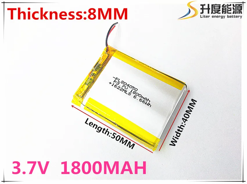 

li-po 1pcs/lot 804050 3.7V 1800mah Lithium polymer Battery with Protection Board For PDA Tablet PCs Digital Products