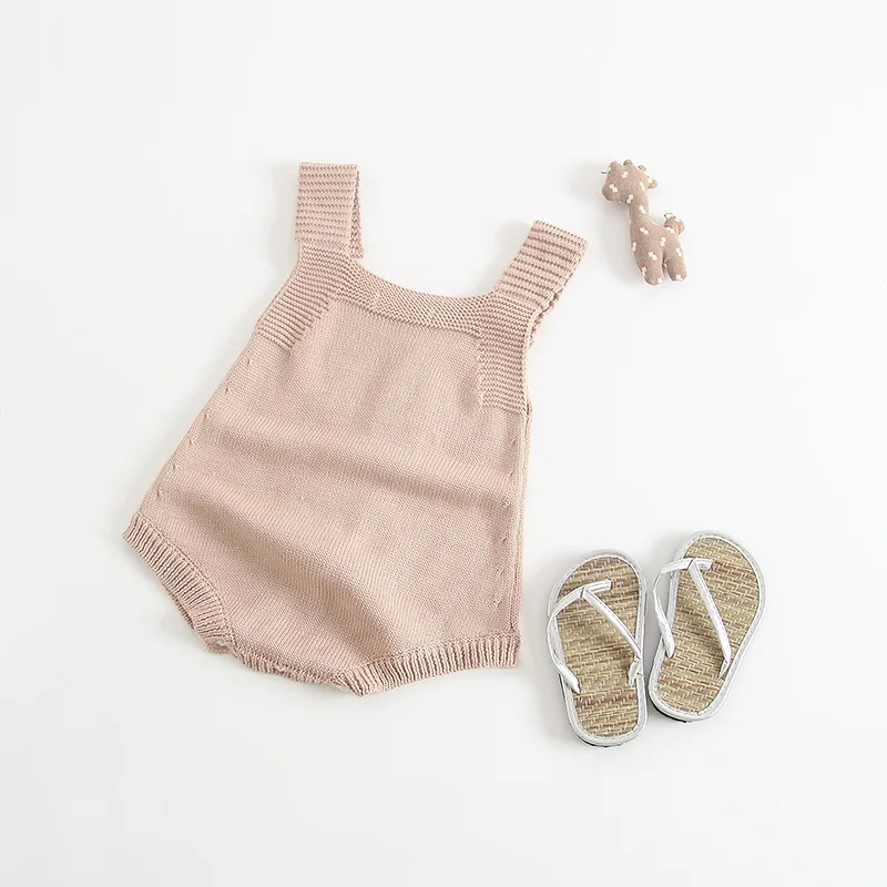 Милые детские комбинезоны с кроликом для девочек вязаные сезон осень весна