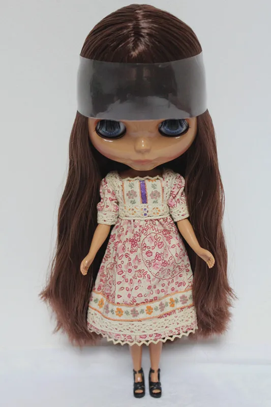 Кукла Blygirl Blyth коричневая и красная челка голая кукла 071BL284 обычное тело 7 суставов