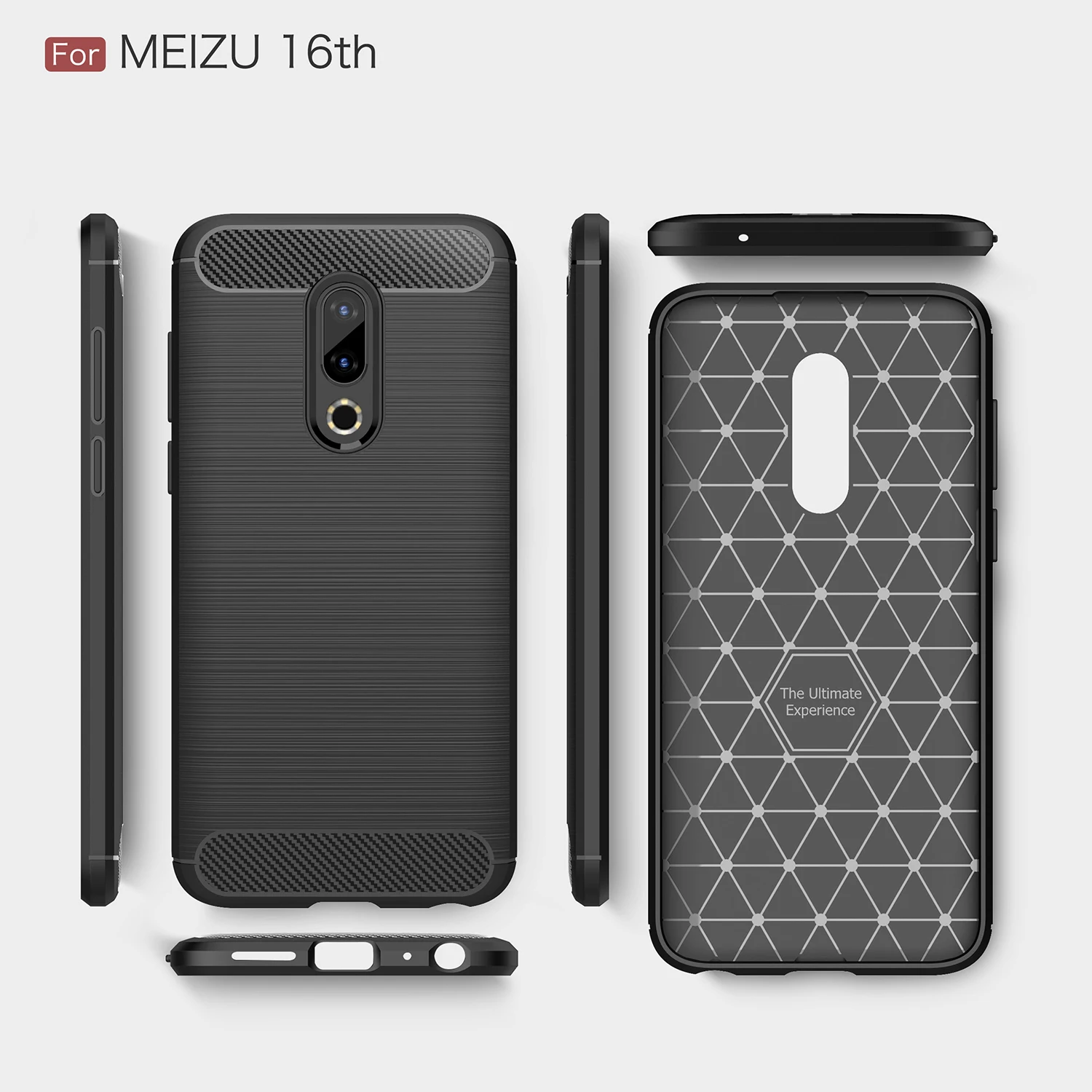 Чехол для телефона из углеродного волокна Meizu 16th чехол Snapdragon 845 ТПУ силиконовый