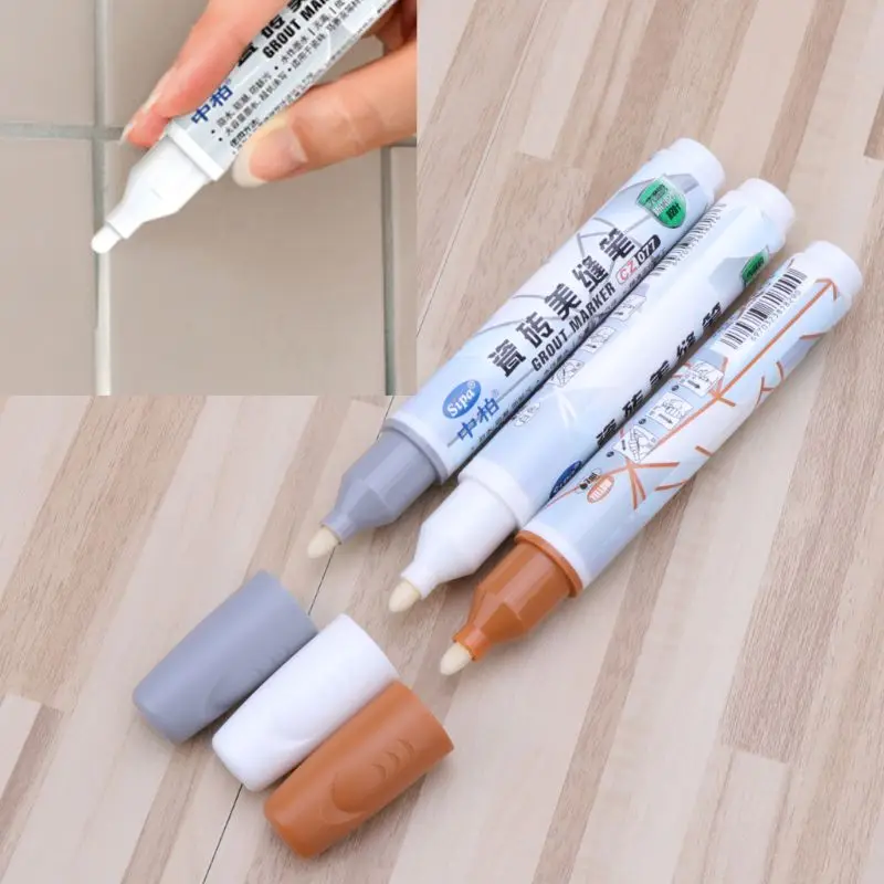 White Grout Pen Tile Gap Repair 3 Colors Refill Waterproof Mouldproof |
