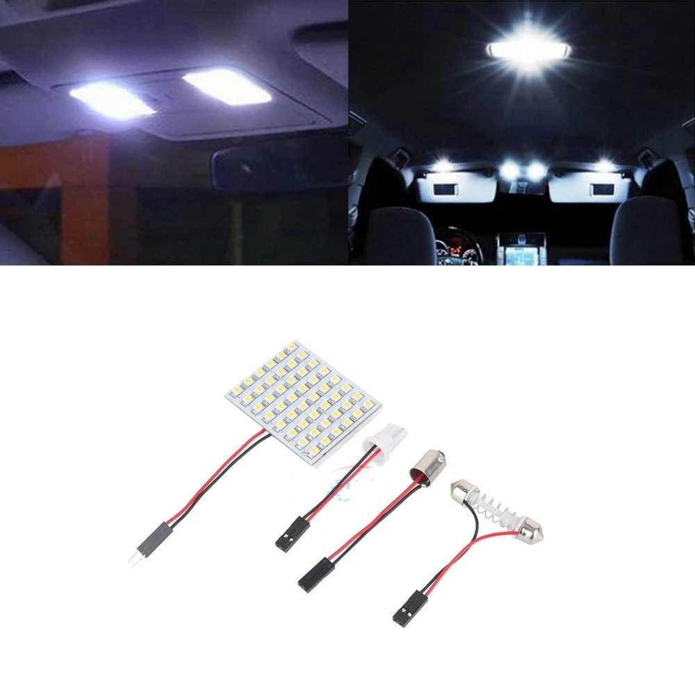 1 сверхъяркий 48 SMD COB светодиодный ОД T10 4 Вт 12 В белые Автомобильные светодиодные