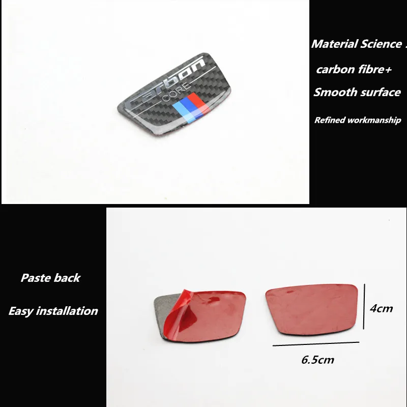 Углерода Волокно эмблема Наклейки для автомобиля в колонке Стикеры BMW E46 E39 E60 E90 F30