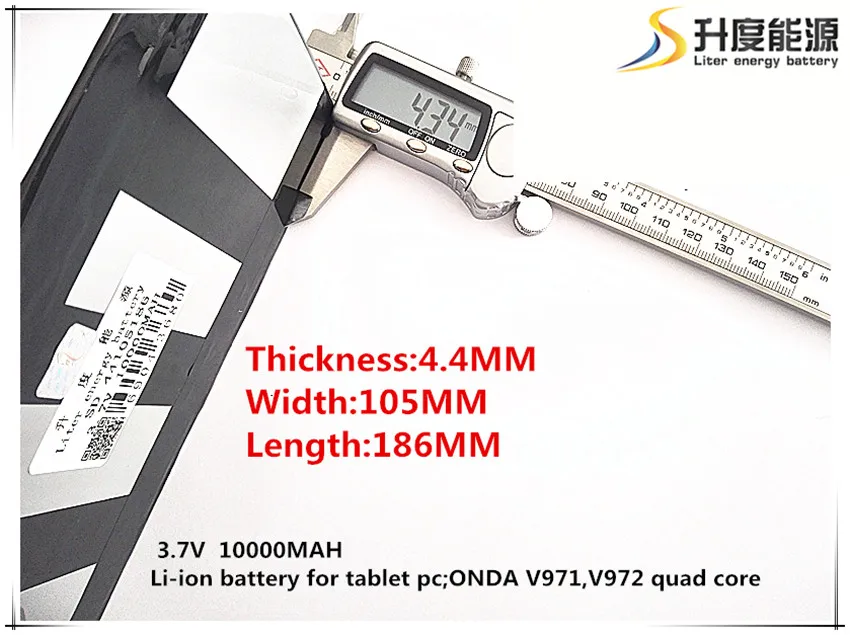 

3.7V,10000mAH,[44105186] LIIB (polymer lithium ion battery / ) Li-ion battery for tablet pc V971,V972 quad core