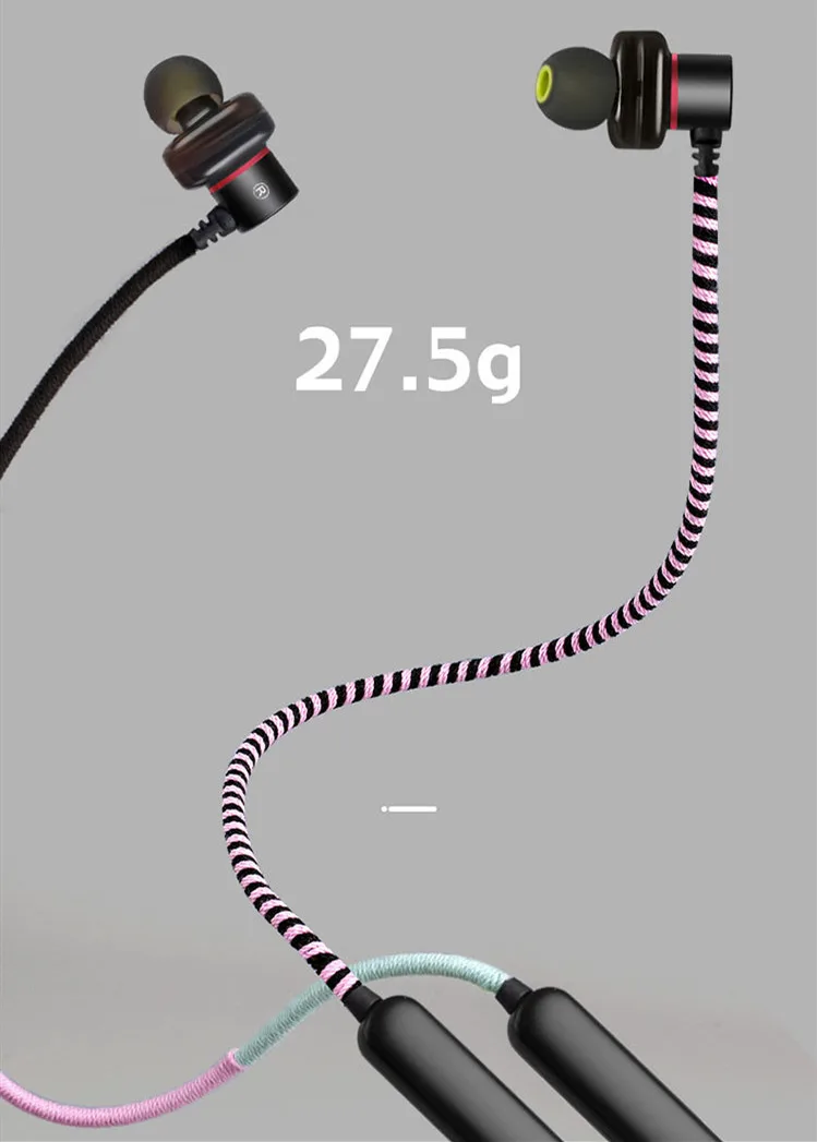 BZ01 тканевые плетеные Bluetooth наушники беспроводные наушники Стандартный браслет наушники с микрофоном для iPhone Adroid