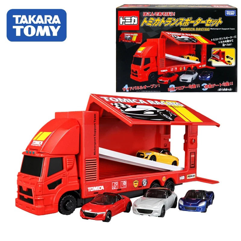 Takara Tomy Tomica большой гоночный транспортер модель комплект Honda Mazda Daihatsu литые