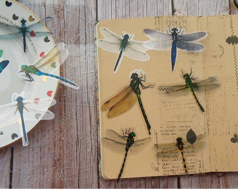 28 шт. тема насекомых стрекоз в летнем стиле ПВХ наклейки Скрапбукинг DIY подарочная упаковка этикетка украшение тег