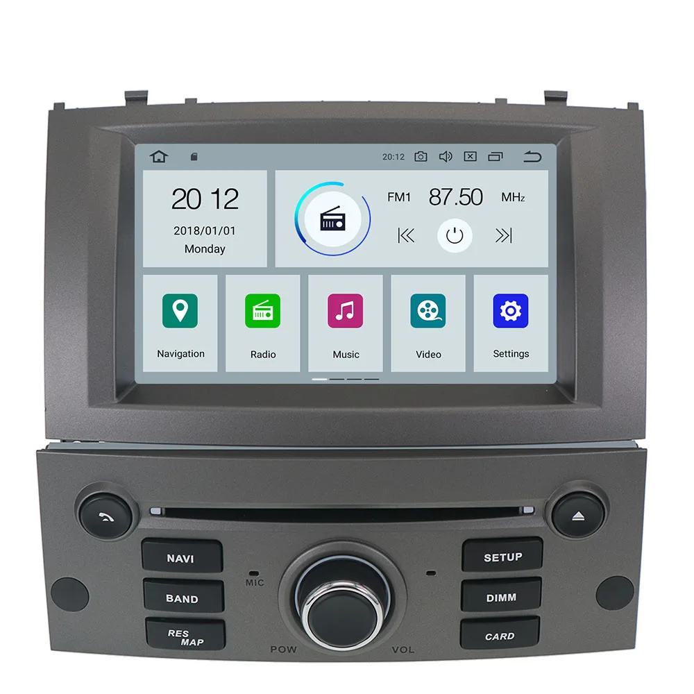 Newest Android 9.0 Car CD DVD player GPS Navigation For Peugeot 407 2004-2010 navigation headunit multimedia radio | Автомобили и