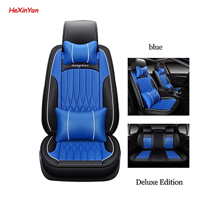 blue DE HeXinYan универсальный кожаный чехол автокресла для Kia ceed Rio Sportage cerato soul carens venga K5 picanto spectra Sorento Optima - Название цвета: blue DE