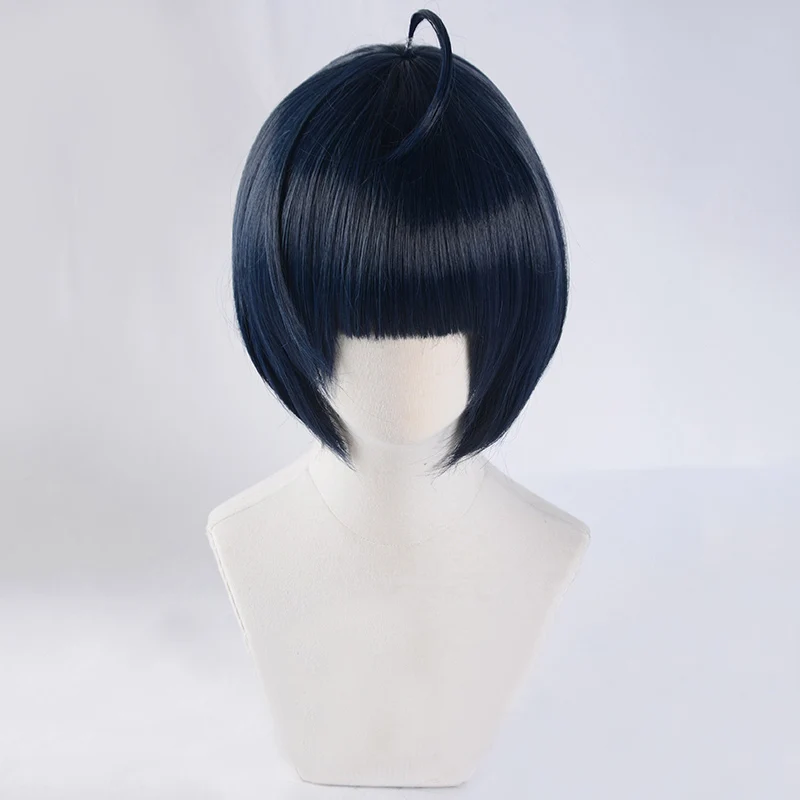 Парик для косплея Game P5 Persona 5 Takemi Tae короткий Смешанный синий термостойкий костюма