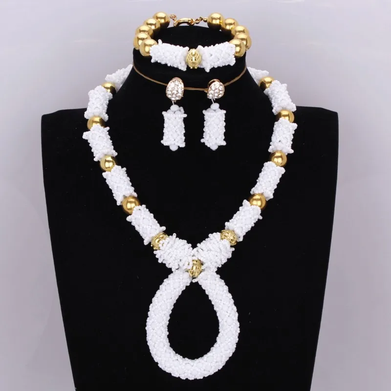 4 UJewelry Кристальное свадебное ожерелье золота и оранжевый большие шары ювелирные