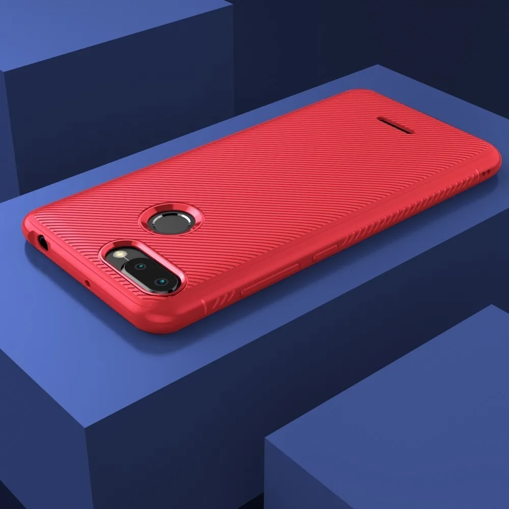 Lenuo Xiaomi Redmi 6 5 45 дюймов Le- II противоударный ТПУ Мягкий углеродного волокна матовый
