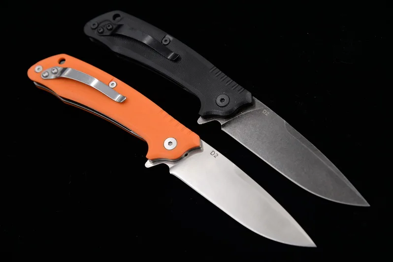 

JUFULE Made EF1801 ball Bearing G10 handle D2 blade flipper folding camping hunt outdoor survival pocket EDC tool kitchen knife