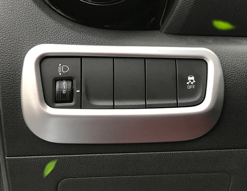 For Hyundai Kona 2017 2018 Car Headlight Head Light Lamp Switch Button Cover Trim Auto Accessories Styling ABS Matte | Автомобили и