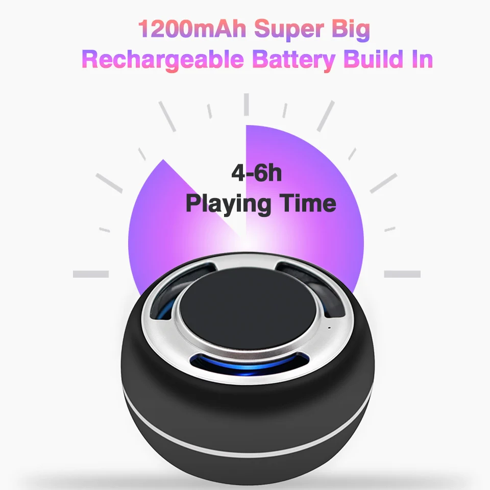Mini Bluetooth Speaker Portable Wireless speaker Sound System with microphone loudspeaker support wirless charger for phone | Электроника