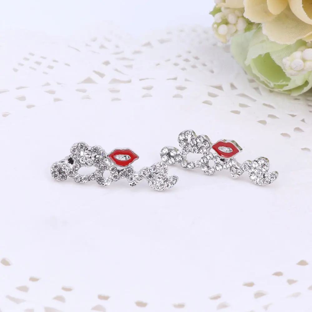 Женские аксессуары Ювелирные наборы милые красные губы любовь большая буква