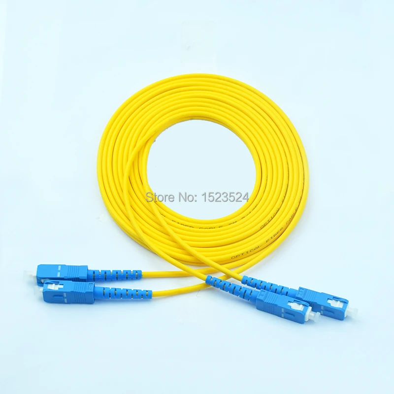

Free Shipping 5pcs/lot SM 9/125 Duplex PVC 2.0mm 5M SC-SC Fiber Optic Jumper Cable SC/UPC-SC/UPC Duplex Fiber Optic Patch Cord