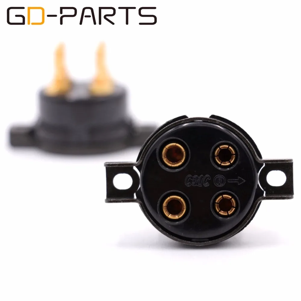 GD-PARTS CMC бакелит 4pin гнездо трубки для 2A3 300B FU-811 274A 572B позолоченная медная булавка Hifi винтажный усилитель DIY