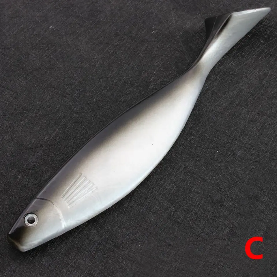 2 шт./лот мягкие рыболовные приманки с хвостом искусственные двухцветные 70 г 23 см