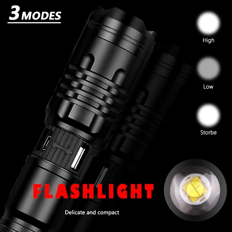 POCKETMAN яркая вспышка светильник xhp50.2 самая мощная 18650 usb фонарь xhp50 охотничья лампа