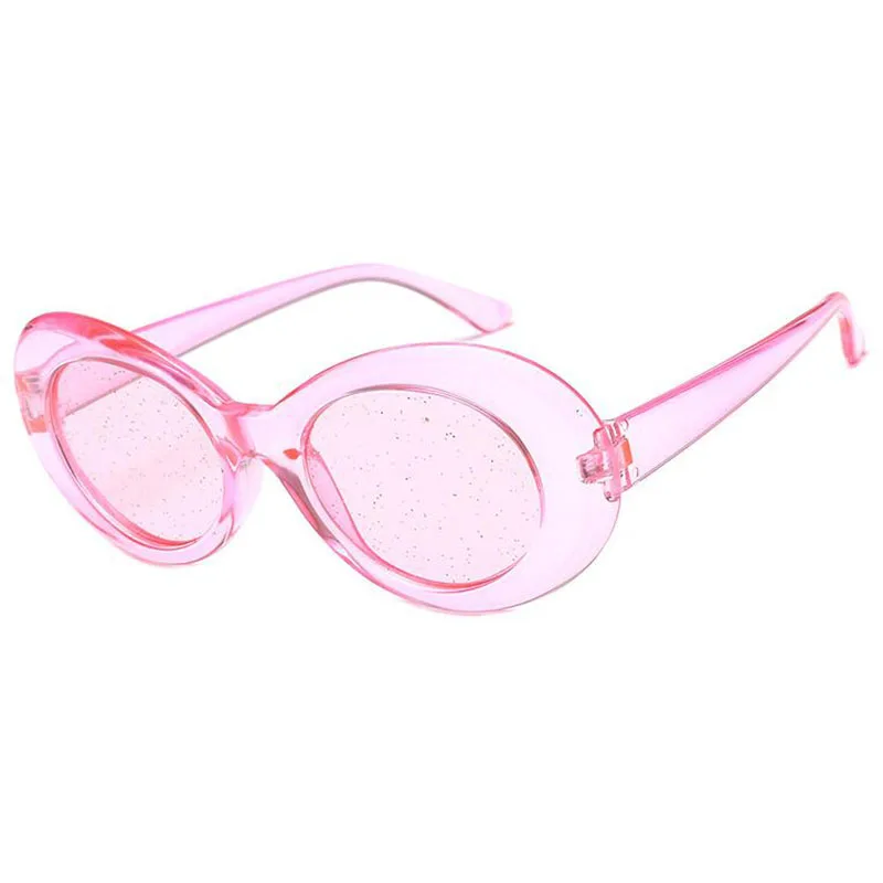 pink frame pink Модные, крутые, уникальные, ослепительные линзы, Овальные, стильные солнцезащитные очки для женщин и мужчин, вечерние, брендовые, Sesign, солнцезащитные очки Oculos De Sol - Цвет линз: pink frame pink