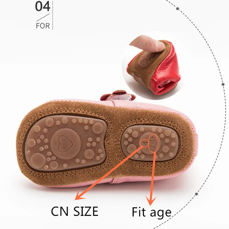 Детские сандалии из натуральной кожи с нескользящей подошвой и цветами детские