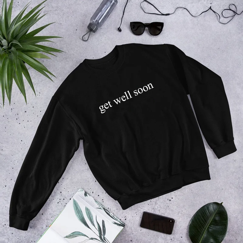Get Well Soon Ariana Grande SWEETENER свитер с круглым вырезом для женщин Повседневный пуловер с длинным рукавом Толстовка спасибо следующий