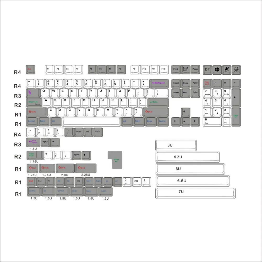 Ретро Keycap полный набор DYE Sub новинки PBT Keycap механическая клавиатура PBT Вишневый профиль Новинка Keycap - Цвет: 153key