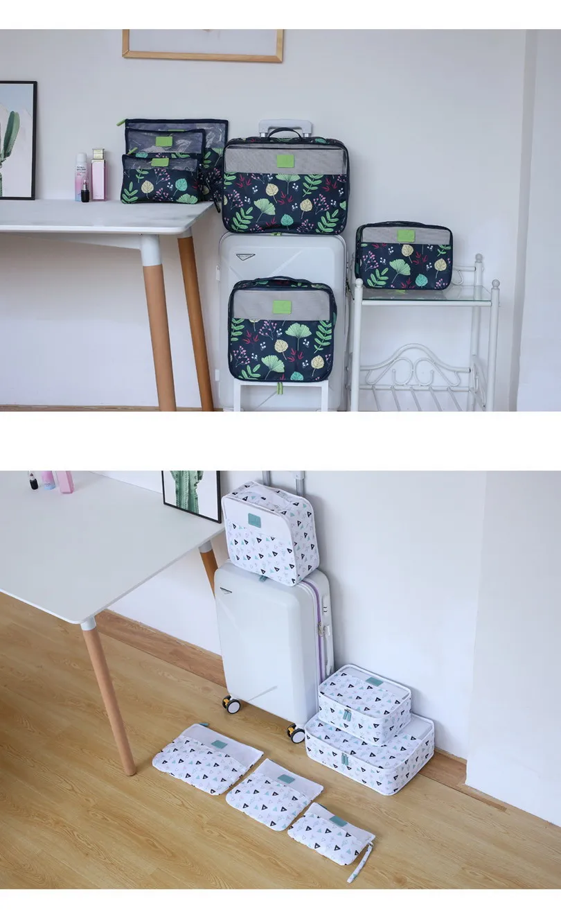 Нейлоновая косметичка 6 шт./компл. Упаковочная кубическая дорожная сумка для