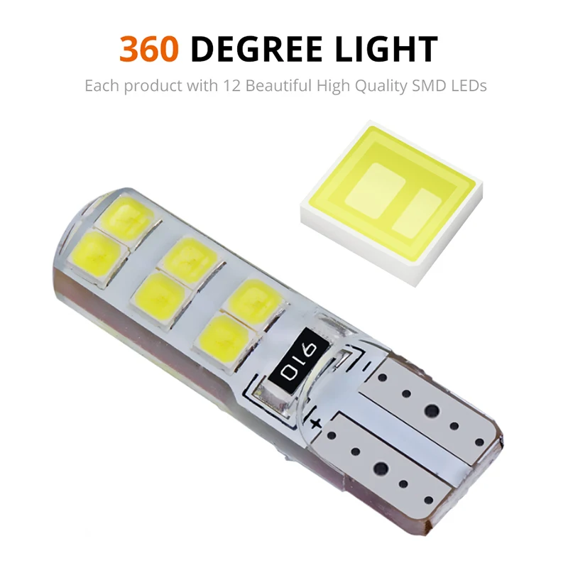 Niscarda T10 194 W5W COB 2835 SMD 12LED автомобильный супер яркий светильник Canbus лампа 2 Вт Поворотная сигнальная лампа авто