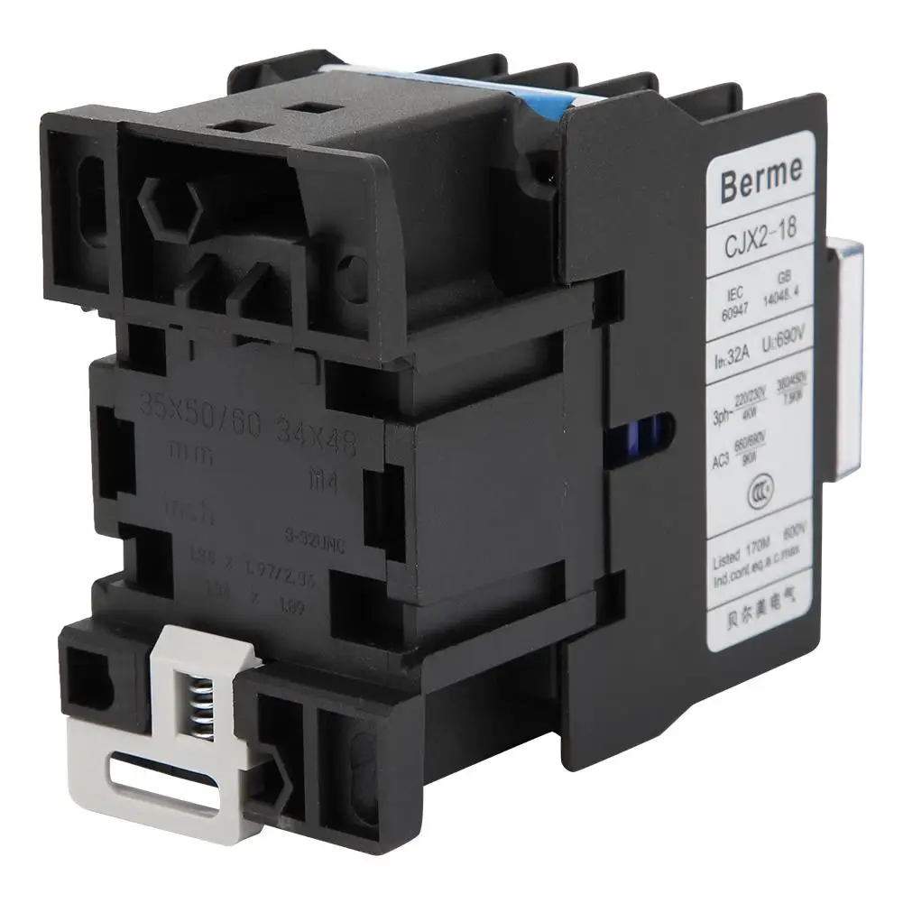 24V DC CJX2-1810 контактор для монтажа на рейку промышленный электрический контактор 24V DC/36 V DC/48 V DC/110 V AC/380 V AC - Цвет: 24V DC