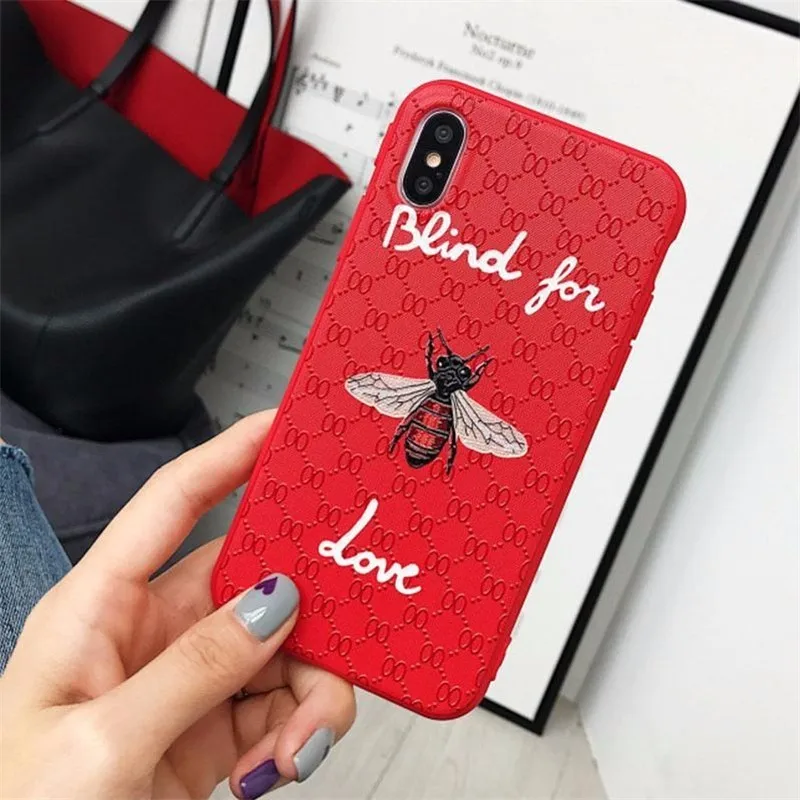 Роскошные Змея пчелы Дизайн чехол для IPhone 6 S 7 8 Plus X Новый силикон 2018 Оригинальный