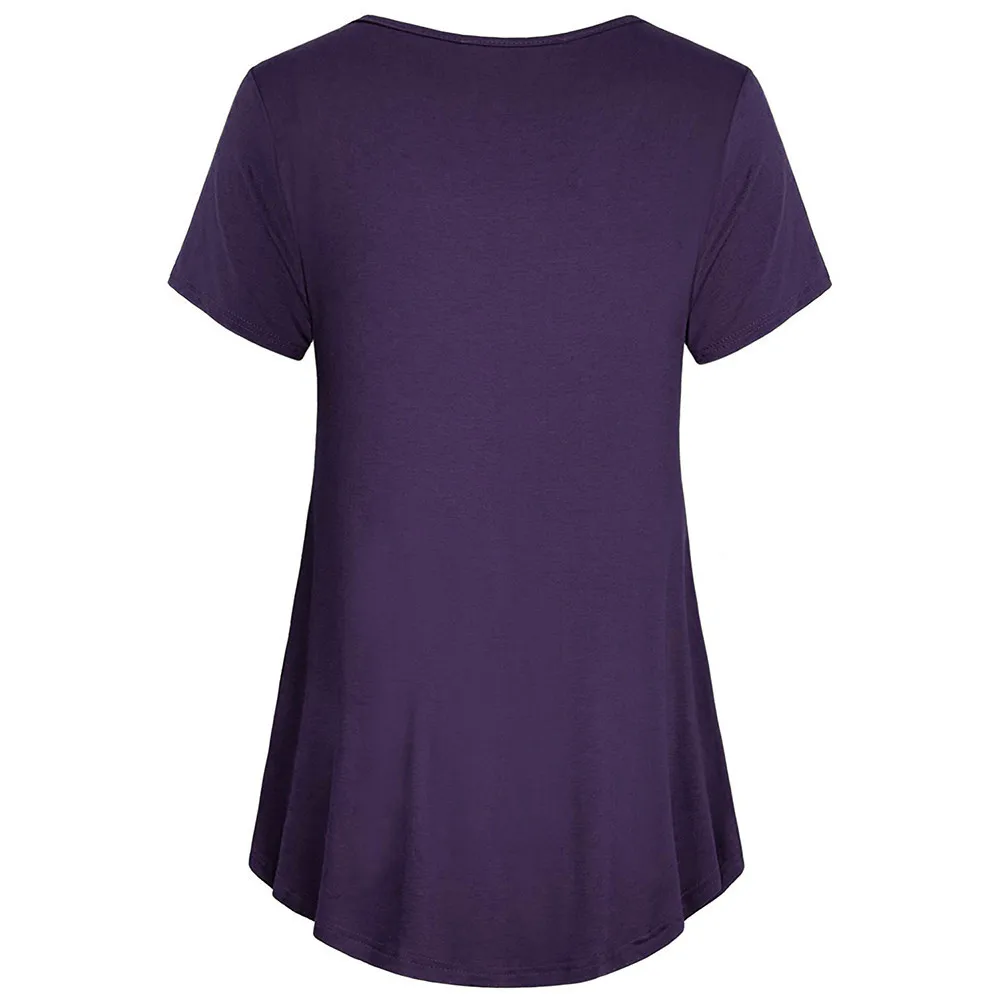 Модная женская однотонная Футболка для беременных, кормящих грудью, рубашки с коротким рукавом, летняя блузка HOOLER