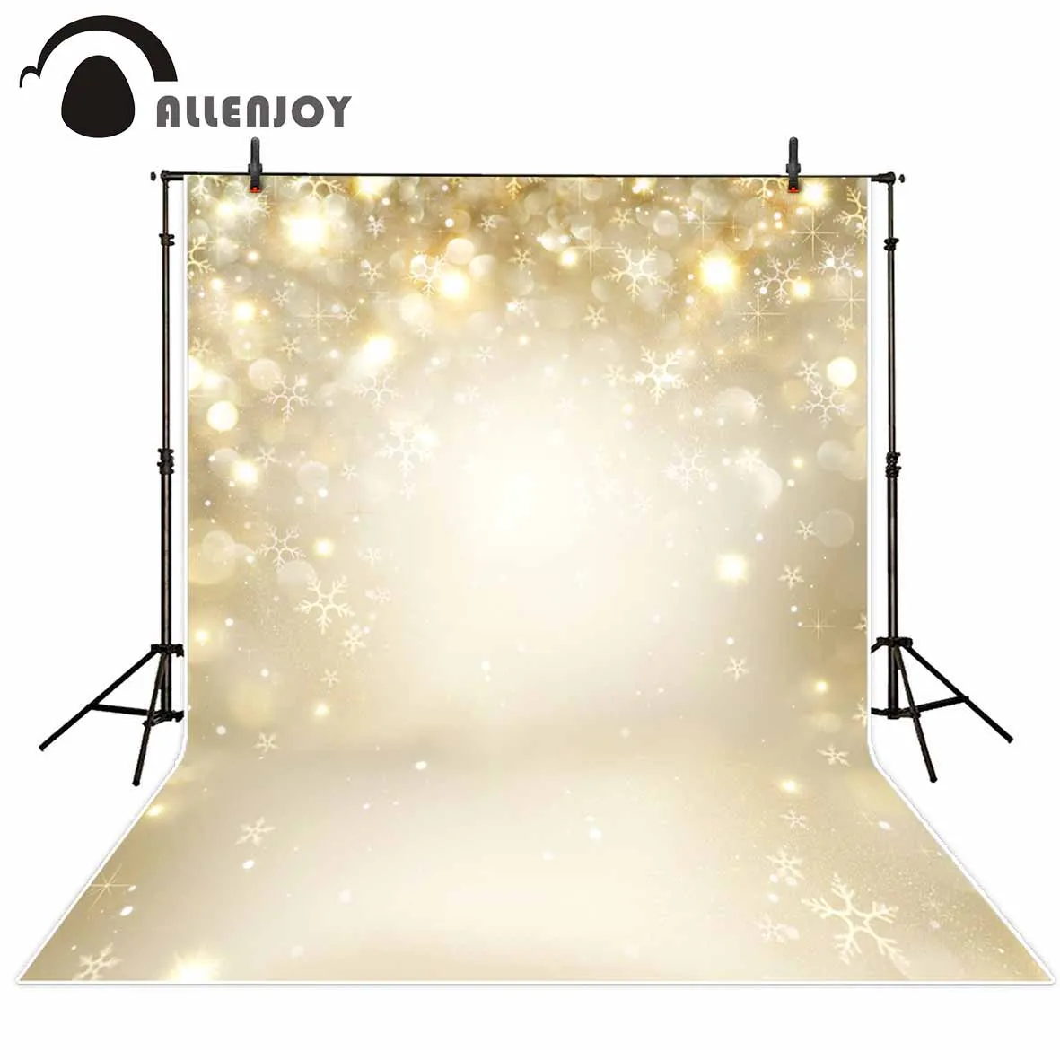 

Allenjoy фоны для фотосъемки Снежинка Золотой блестящий зимний фон декорации для фотосъемки дома