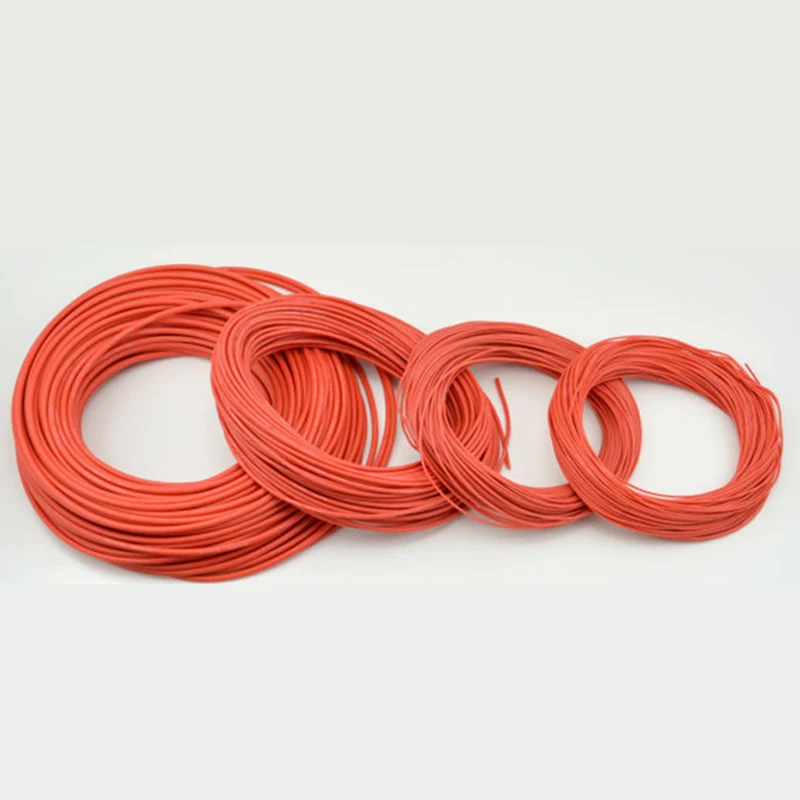 1 метр красный + Черный силиконовый провод 12AWG 14AWG 16AWG 22AWG 24AWG термостойкий мягкий