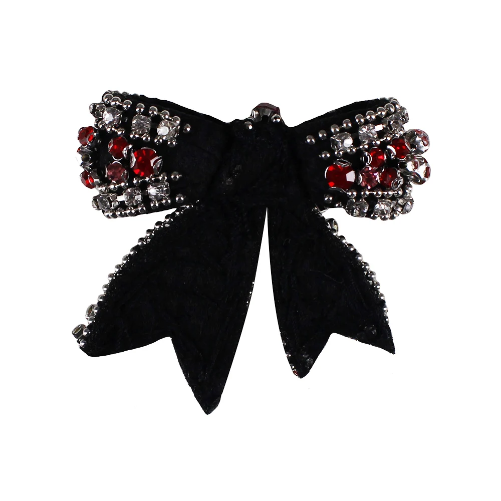 10 шт. вышитый бисером алмазный бант патчи Кристалл Аппликация Скрапбукинг значок