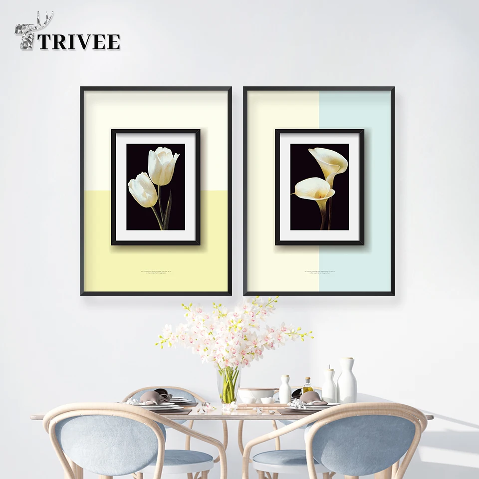 Холст печать HD плакат настенные художественные картины абстрактные тюльпаны