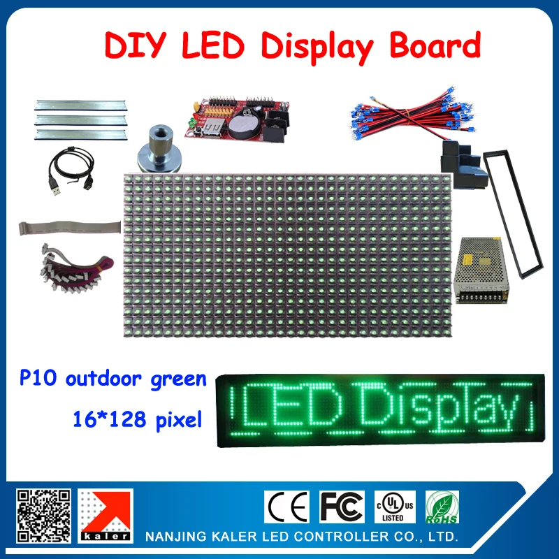 Зеленые светодиодные модули p10 4 шт. 1 светодиодная карта управления и другие