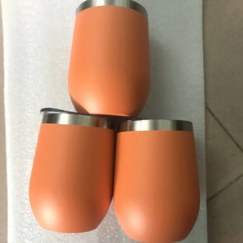 12 унций термос чашка кофе кружки нержавеющая сталь Stemless красное вино и