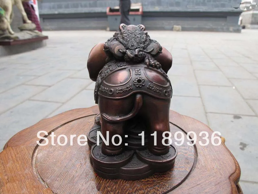 5 &quotКитайская красная бронза Frog на слоне Lucky скульптура|frog|frog bronzefrog sculpture |