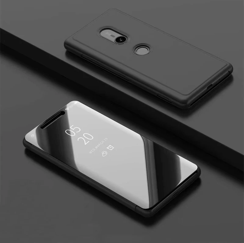 Роскошный зеркальный флип-чехол для sony Xperia XZ3, кожаный смарт-прозрачный чехол для sony Xperia XZ4 XZ 4, корпус