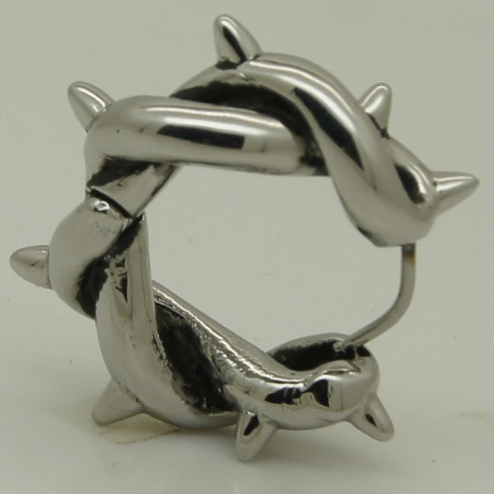 Крутые ювелирные изделия для мужчин/мальчиков серьги-кольца из нержавеющей