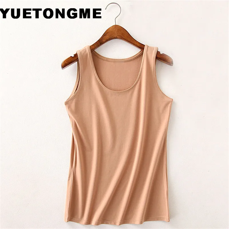Женские хлопковые топы YUETONGME повседневные однотонные майки карамельных цветов