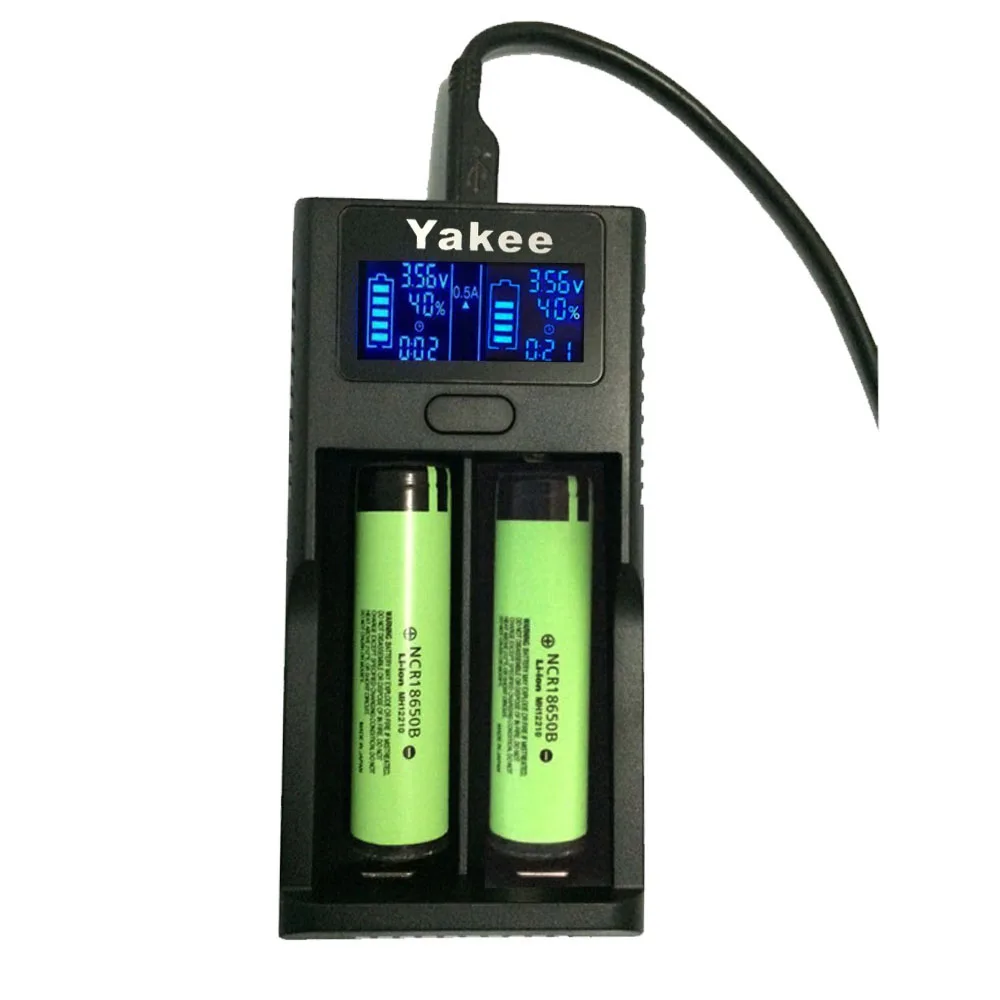 Yakee USB Батарея Зарядное устройство для батарей Li-Ion(литий-ионных) 26650 18650 18500 18350 17670 16340 14500 10440 литиевая батарея 3,7 V