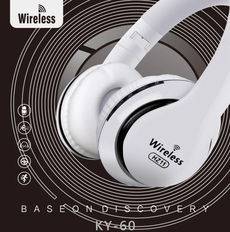 

KY11 Wireless Headphones Over Ear Bluetooth Headphone Foldable Headset Adjustable Earphone With Mic For TV Cellphone PC