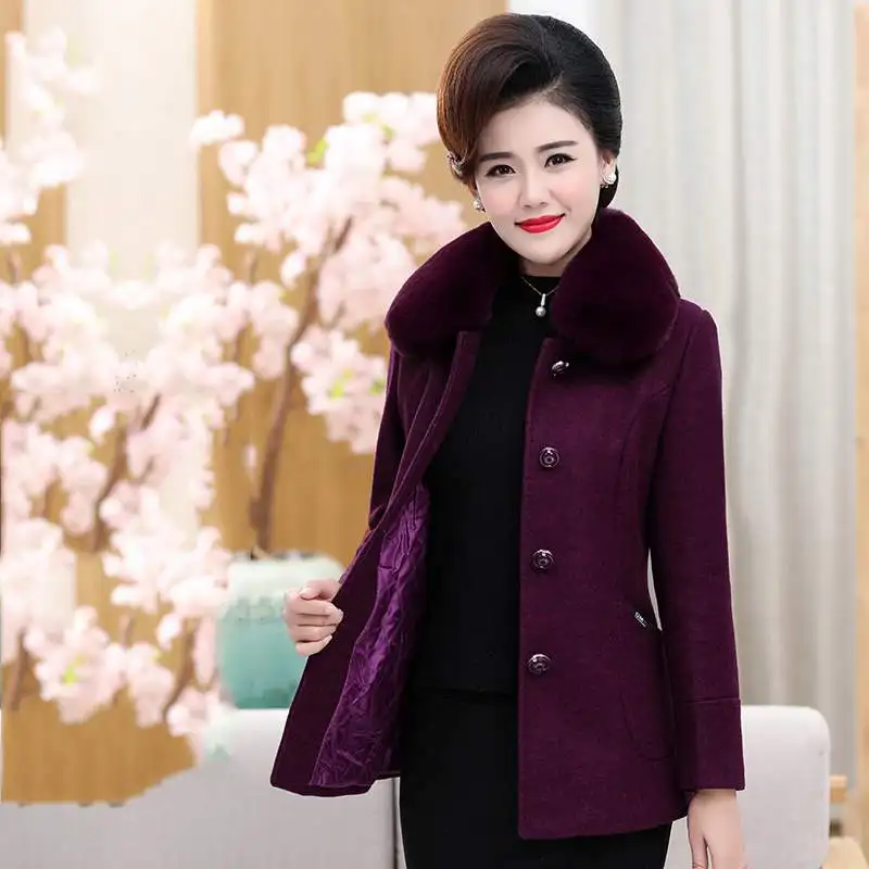 Женская шерстяная куртка короткая 2020 модная зимняя новая тонкая теплая с меховым